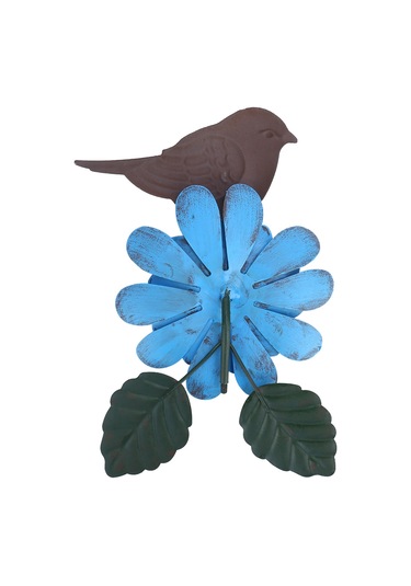 Hangfox Güçlü Demir Kuş Ve Çiçek Direği, Kırsal Stili Bahçe Dekorasyonu, Dış Mekan Kullanıma Uygun, Kolay Sabitleme, Sonbahar Bahçesi Zenginliği