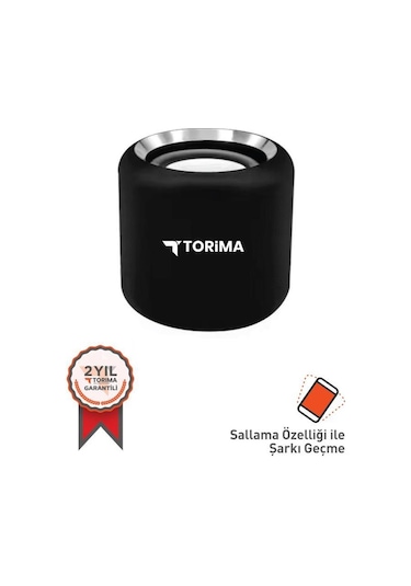 Torima D12 Taşınabilir Kablosuz Bluetooth Hoparlör Siyah