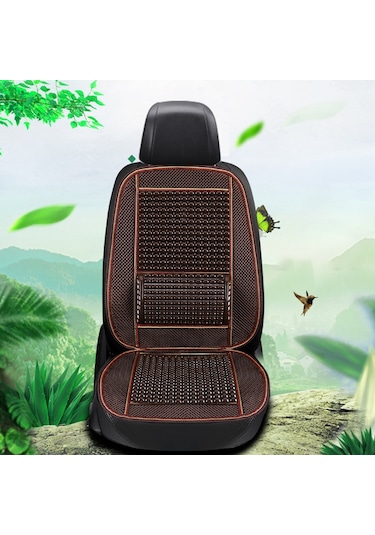 İmitasyon Ahşap Boncuk Yaz Araba Serin Koltuk Minderi Kahve
