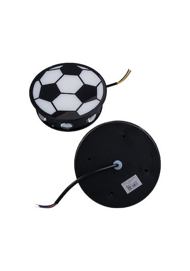 Ayt Powermaster Duvar Aplik Gün Işığı Kırmızı Futbol Topu Dekorlu Dekoratif Gece Lambası Led Aydınlatma 16x5 Cm Alüminyum
