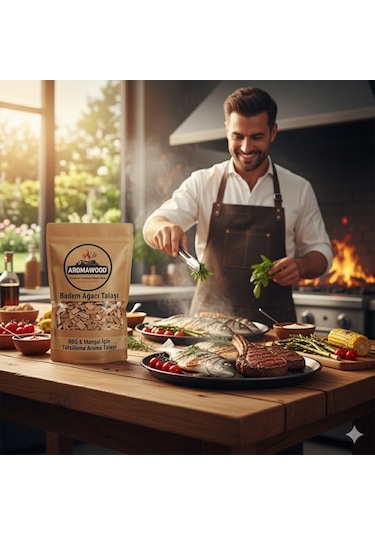 Badem Ağacı Tütsüleme Talaşı Grill Mangal & Barbekü İçin Yoğun Ve Doğal Aroma