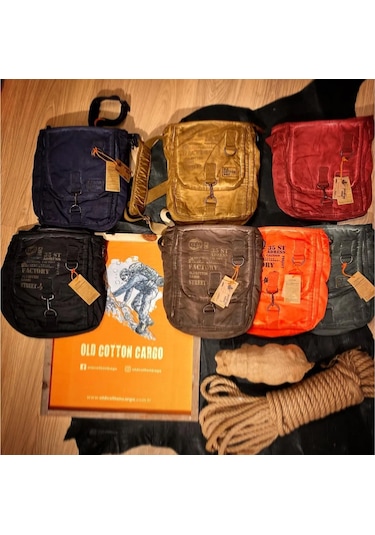 Oldcottoncargo Old Cotton 8184 Salaş Kanvas Omuz Postacı Laptop Okul Çantası Siyah
