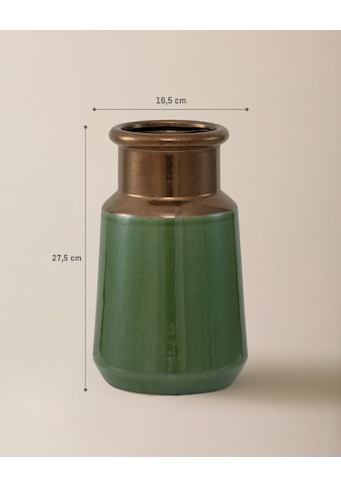 Africain Seramik Vazo - Yeşil8684427037379 Yeşil
