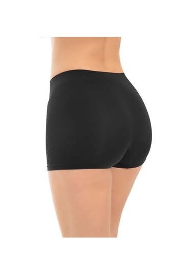 Cottonhill Premium - Kadın Siyah Ultra-rahat Seamless Boxer Siyah