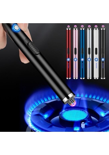 Siyah Elektrikli Ateşleyici Uygun Rüzgar Geçirmez Alüminyum Alaşımlı Kamp Gaz Sobası Alevsiz Dış Mekan Malzemeleri Siyah