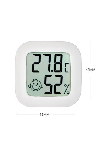 Sones Sıcaklık Ve Nem Ölçer Bebek Odası Sıcaklık Ölçer Beyaz