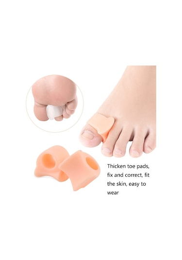 10 Çift Baş Parmak Ortezi Ayırıcı Yumuşak Ve Rahat Ayak Bakımı Kılıfı Mor M