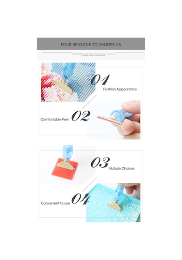 Qingmipy Elmas Boyama Kalemi Uç Seti - 13 Farklı Metal Uç Seçeneği İle Yüksek Verimlilik Çok Renkli