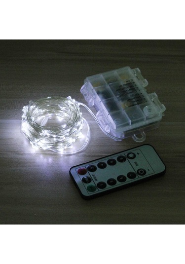 Sıcak Beyaz Uzaktan Kumandalı Led Peri Işıkları 5m / 10m / 20m Flaş Peri Çelenk 8 Mod Su Ge Noel Düğün Dekoratif Led Işık 56365150 Diğer