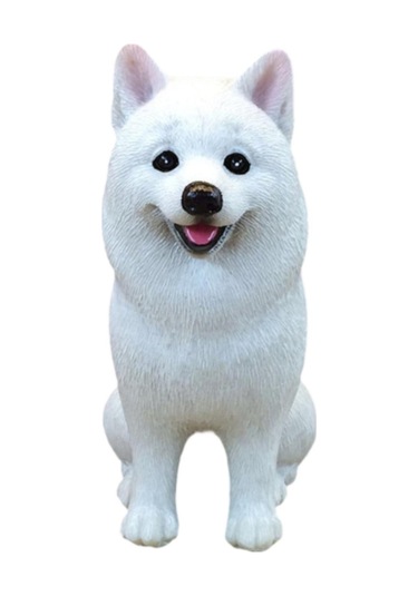Suntek Samoyed Figür Araba Dekorasyonu Köpek Heykeli Masa Yatak 5cmx6,5cmx10,5cm