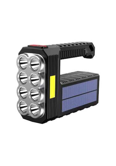 Cbtx Taşınabilir Güneş Enerjili Projektör Dış Mekan Usb Şarj Edilebilir Süper Parlak El Feneri