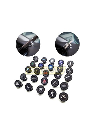 Siyah Mıknatıslı Metal Telefon Tutucu 001