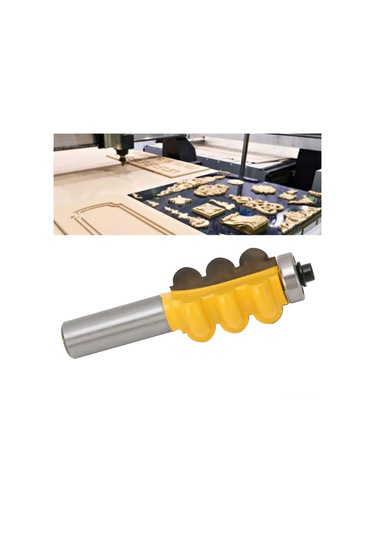 Ximistore9 1/2 İnç Dairesel Saplı Karbür Malzeme Üçlü Boncuklu Router Ucu - Ahşap, Mdf Ve Yumuşak Malzemeler İçin Kesim Aracı