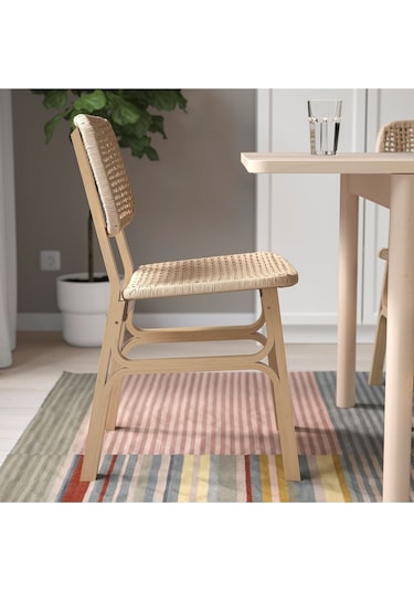 Voxlöv Ahşap Sandalye, Bambu Meridyendukkan El Dokuması Bambu 1adet