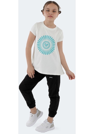 Slazenger POSEIDON IN Kız Çocuk Tişört Ekru