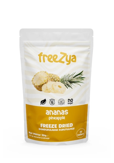 Freezya Freeze Dried Dondurularak Kurutulmuş Ananas - 20 Gr