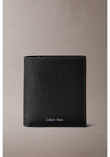 Erkek Saffiano Üç Katlı Cüzdan - Siyah Black