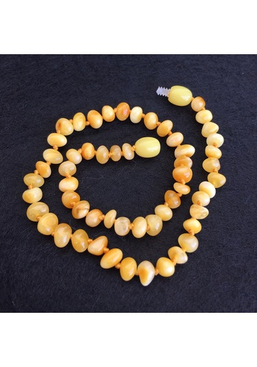 İpek Kehribar Sertifikalı Baltık Kehribar Kolye Kız Erkek Bebek Kolyesi Diş Süt Bal Renk 0-3 Yaş