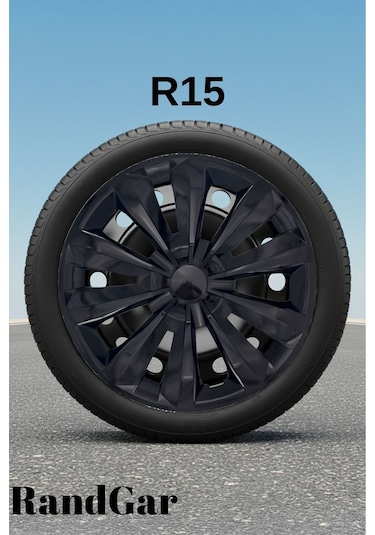 Skoda Roomster 15 İnç Jant Kapağı 4 Adet Siyah S109 Rand