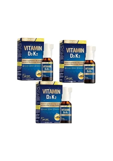 Nutraxin Vitamin D3 K2 Damla 3 x 30 ML
