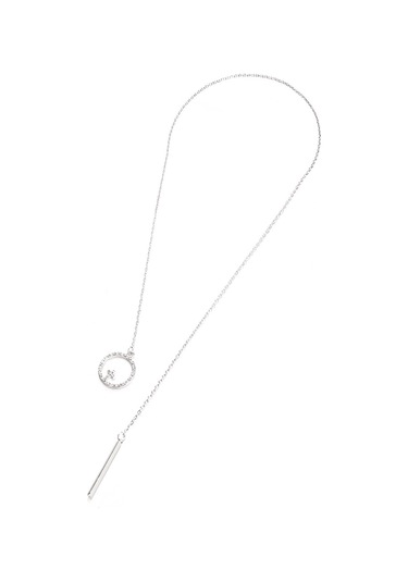 Çapraz Yuvarlak Metal Çubuk Alaşımlı Uzun Kazak Zincir Kolye Sku1130 Çok Renkli