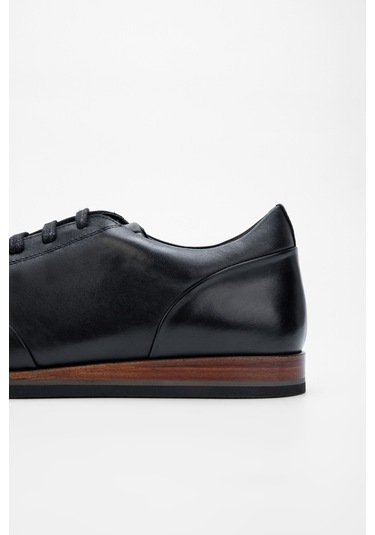 Valmenti Erkek Siyah Hakiki Deri Casual Ayakkabı 987 083 Erk Ayk Sk23/24 Siyah