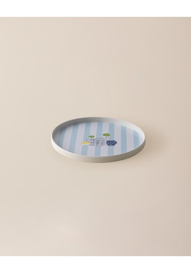 Madame Coco Carine Yuvarlak Örgü Tepsi - Renkli Teps0000000138 Çok Renkli