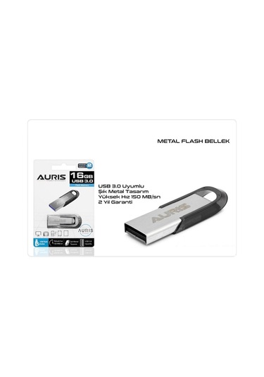 Auris 16 GB USB 3.0 Metal Flash Bellek