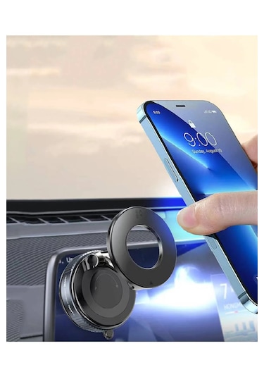 Manyetik Güçlü Açılı Vakumlu Mıknatıslı Araç Telefon Tutucu Cam A