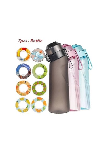 Aroma Kapsüllü Aromalı Su Şişesi Hava Su Şişesi Buzlu Siyah 650ml Hava Başlangıç Seti Kamp Sporları İçin Su Bardağı-tfrf Çok Renkli