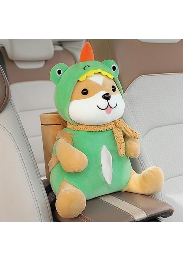 Createtech Tutucu Suntek Magideal Köpek Karikatürlü Doku Çöp Kutusu Araba Çok Renkli