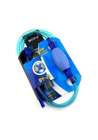 Yifomall Akvaryum Su Değiştirme Pompası - 20 Galon Kapasiteli Pvc Siphon Temizleyici