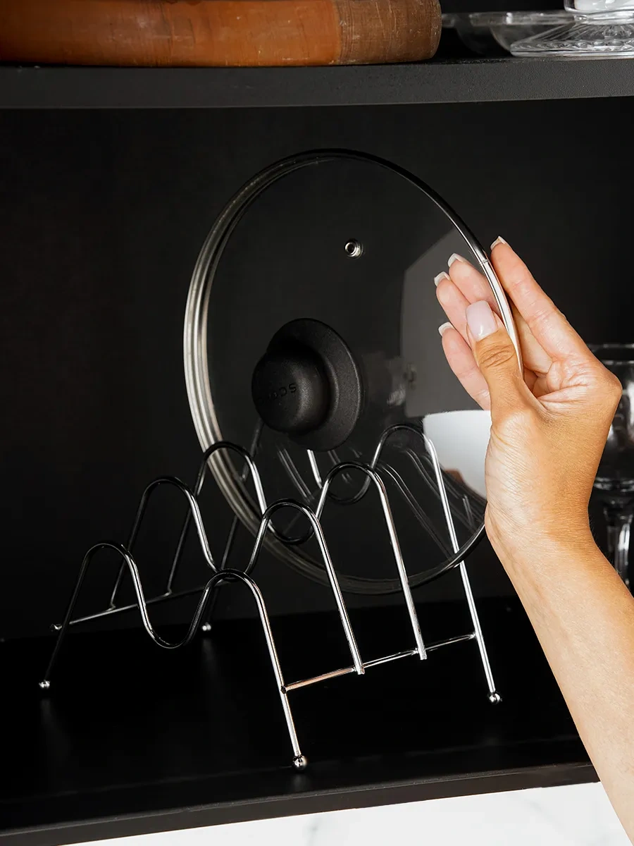 Dolana Mutfak İçin Metal Kesme Tahtası Ve Kapak Tutucu 70532989 Gri