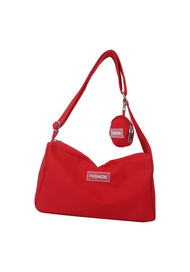 Suntek Kadın Omuzdan Askili Çanta Crossbody Çanta Kırmızı