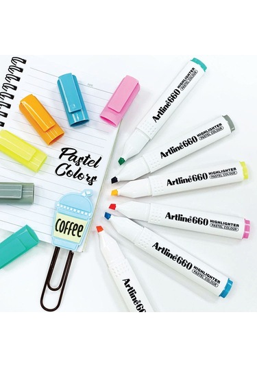 Artline 660 Fosforlu Kalem 6 Pastel Renk Set