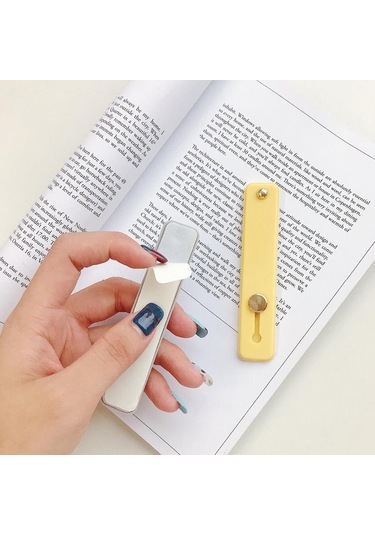 Beyaz Akıllı Telefon İçin Ayarlanabilir Basit Renkli Silikon Taşınabilir Stand Tutucu Telefon Braketi