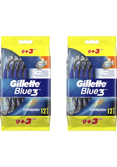 Gillette Blue3 Kullan-At Tıraş Bıçağı 2 x 12'li
