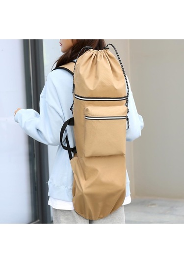 Dış Mekan Sporları, Kaykay Ekipman Aksesuarları İçin Ayarlanabilir Kayışlar Ve Birden Fazla Cepli Yansıtıcı Kaykay Sırt Çantası