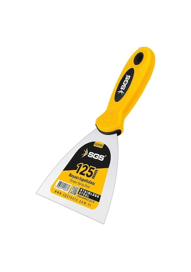 Sgs 586 Spatula Paslanmaz Çelik 125 Mm Sarı