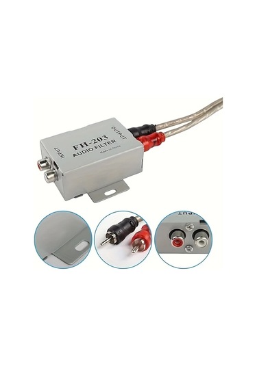 Hightower Fh-203 2 Kanallı Araç Ses Gürültü Filtresi, Amplifikatör Ve Hoparlör Gürültüsünü Giderir, Tüm Araçlarla Uyumlu