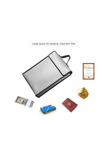 Yanmaz Belge Çanta Su Geçirmez Sıvı Silikon Malzeme Os2719 Gümüş