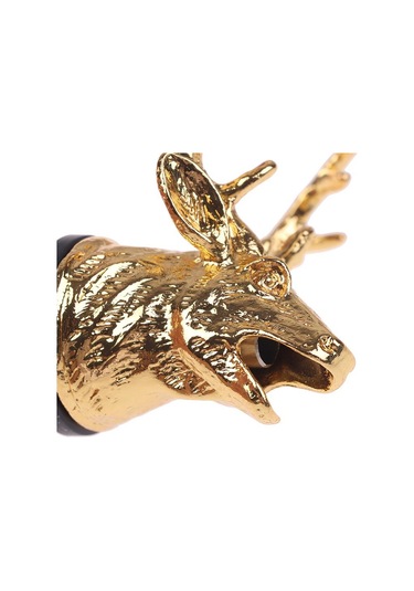 Altın 1 Adet Geyik Kafası Şarap Akıtıcı Benzersiz Şarap Mantarı Bar Aracı Altın