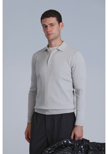 Lufian Aden Erkek Kazak Açık Gri Açık Gri 112090127100180 Açık Gri