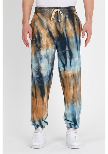 JAHR MARC Batik Yıkamalı Kahverengi Erkek Eşofman Altı Kahverengi