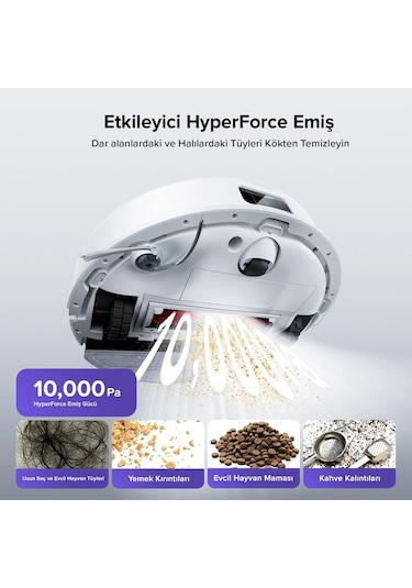 Roborock S8 Pro Plus Akıllı Robot Süpürge - Beyaz