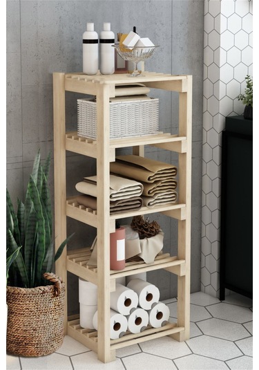 Ahşap Çok Amaçlı Raf/kitaplık/ayakkabılık Çam Rengi 001