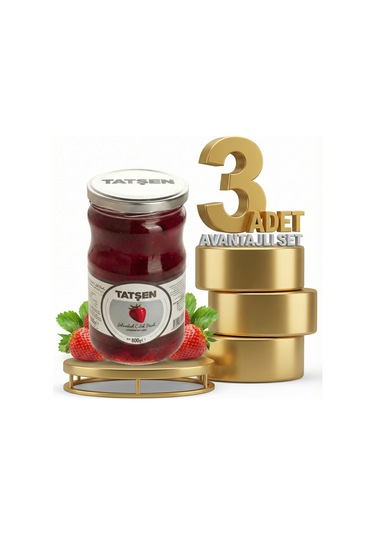 Tatşen Cam Reçel Çilek 3x800 Gr