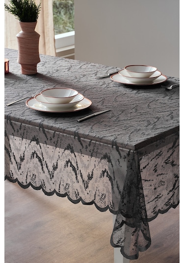 Croco Masa Örtüsü 145x240cm - Antrasit