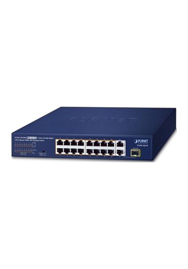 Planet PL-FGSD-1821P 16-Port 10/100TX 802.3at PoE + 2-Port 10/100 Swich