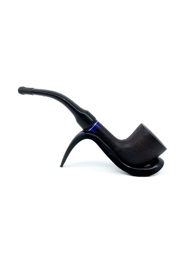 Dapper Bent Billiard Briar Gül Kökü 9 Mm Filtreli El Yapımı Pipo - 3078